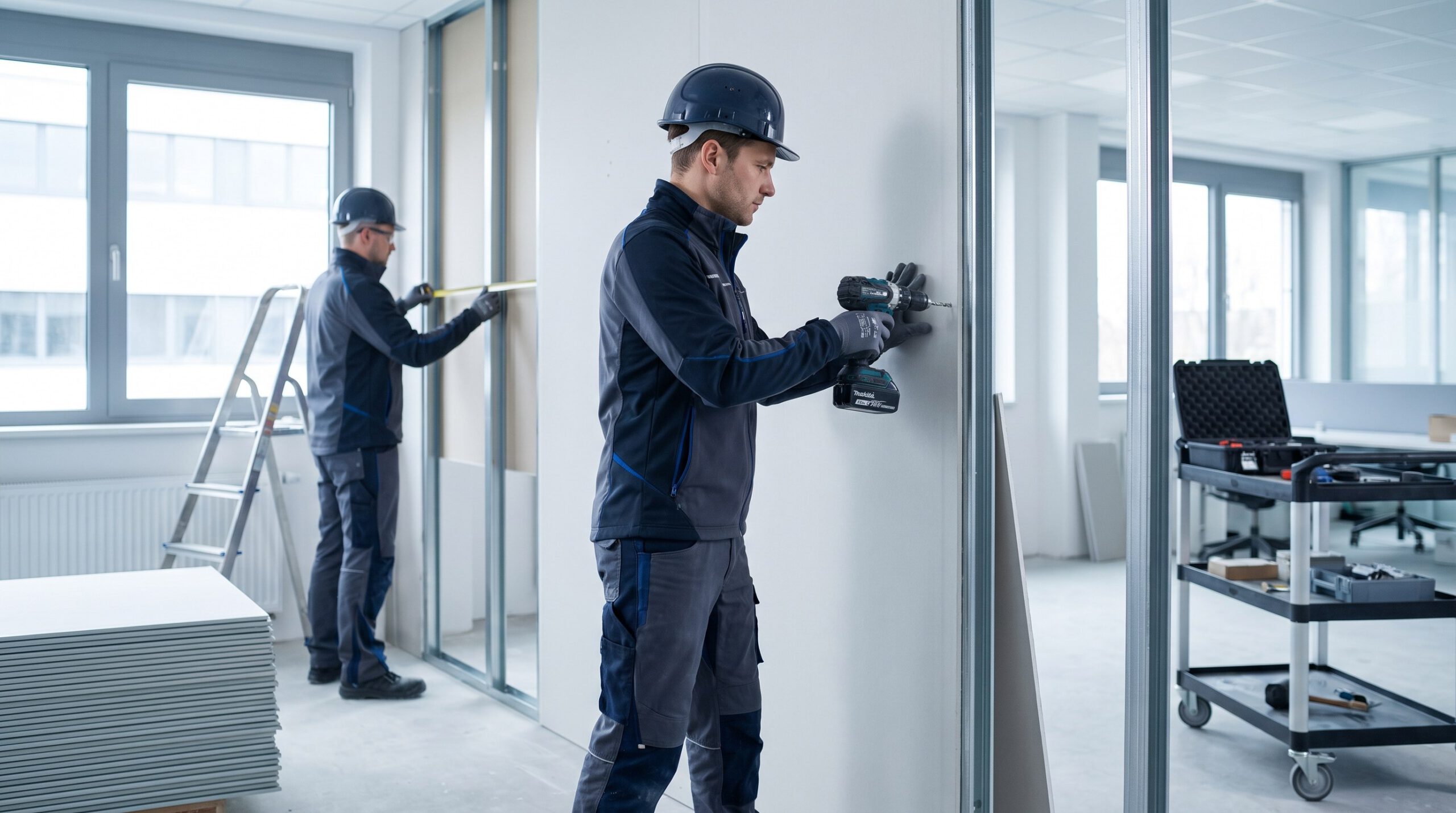 Trockenbauwand Kosten pro m²: Preise und Ablauf im Gewerbe
